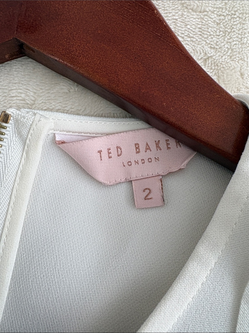 Ted Baker Ivory Ruffle Shoulder Blouse - Picture 7 of 8